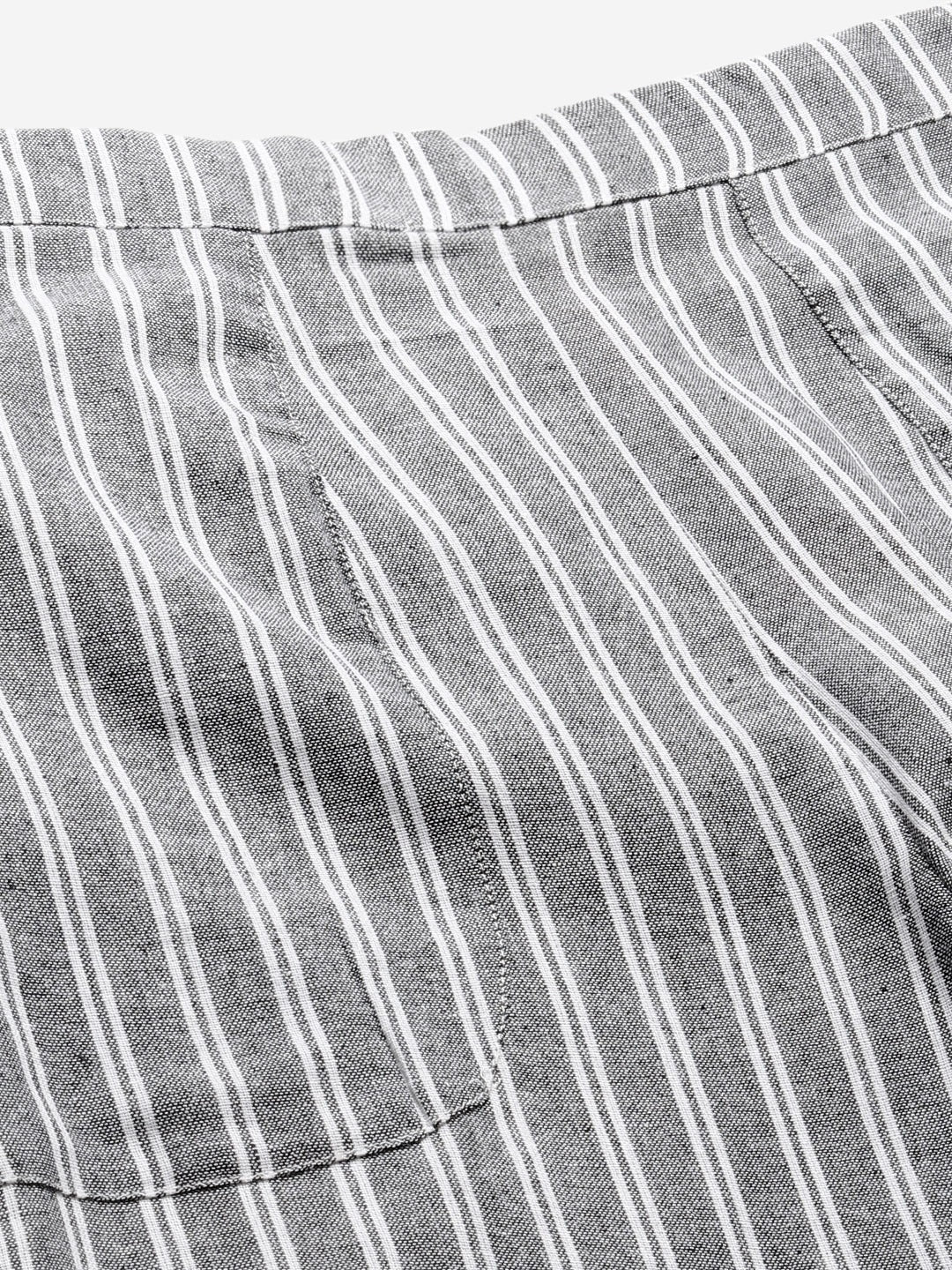 Cottinfab Women Black & White Cotton Striped Straight Palazzos