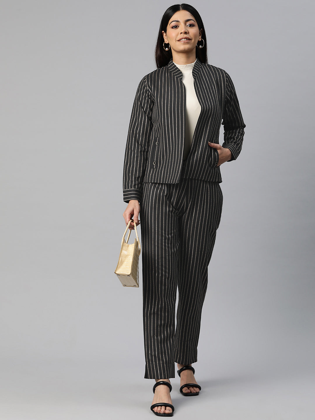 Cottinfab Striped Two-Piece Formal Suit