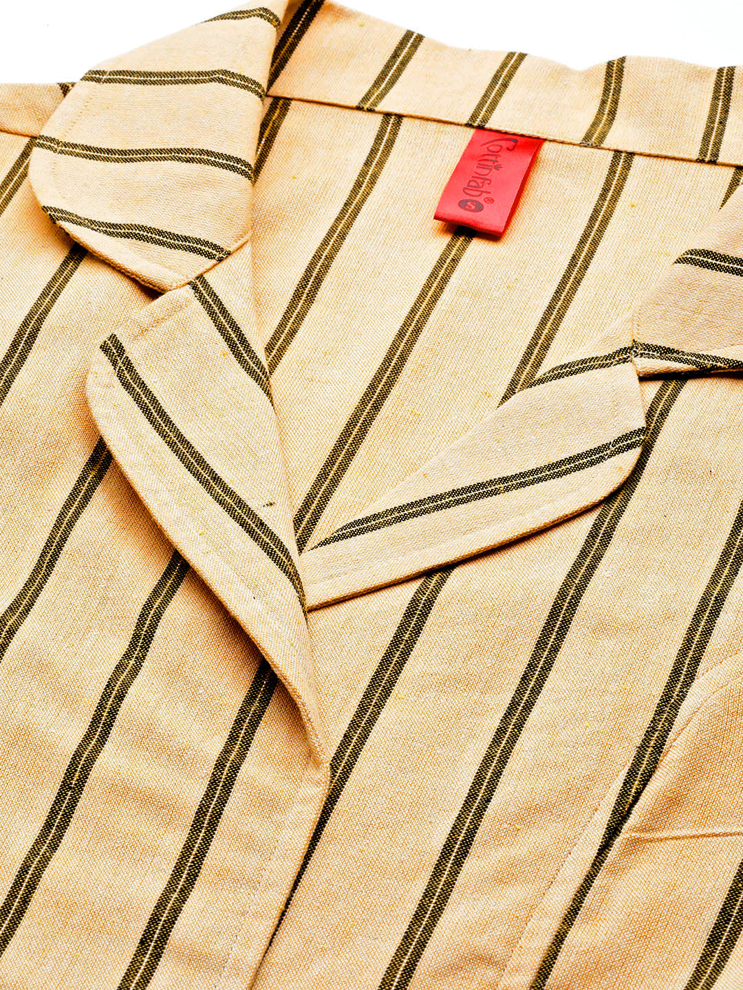 Cottinfab Striped Pure Cotton Two-Piece Formal Suit