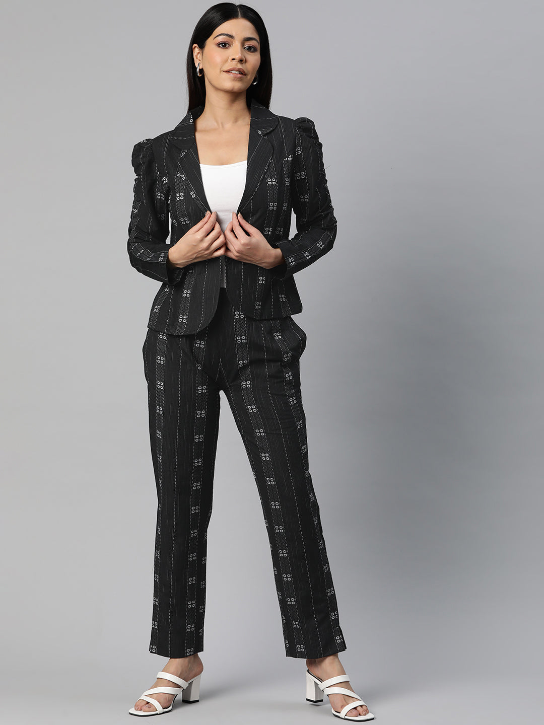 Cottinfab Embroidered Pure Cotton Two-Piece Formal Suit