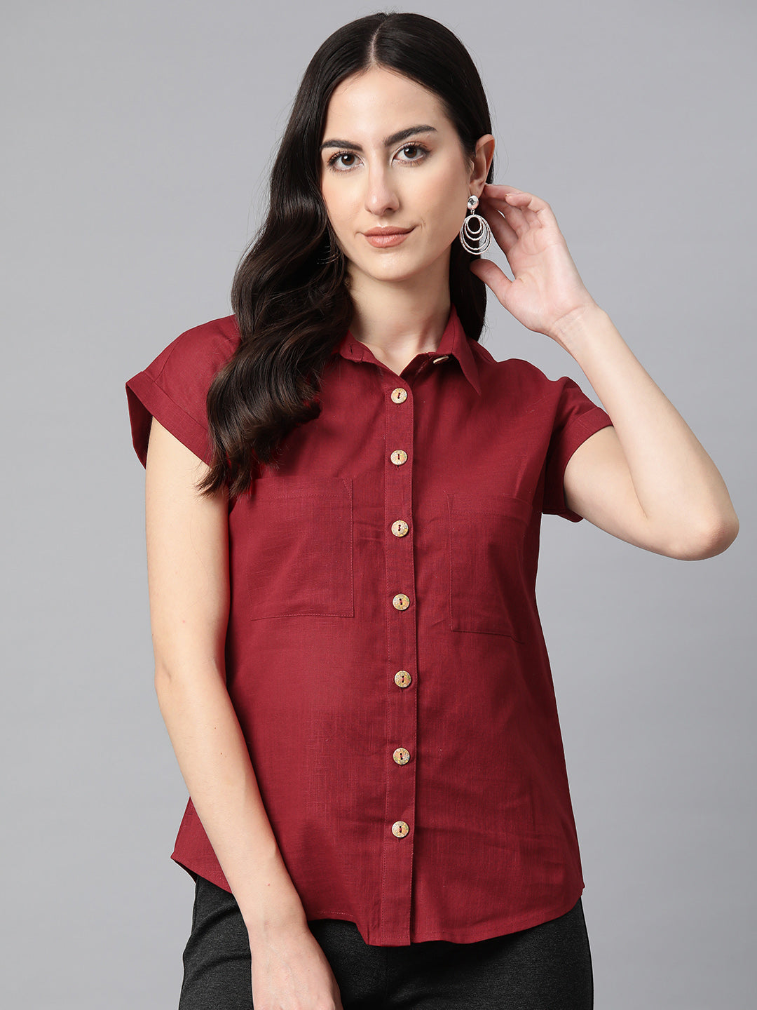 Cottinfab Cotton Shirt Style Top