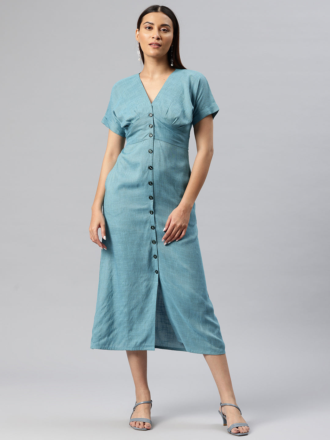 Cottinfab A-Line Midi Dress