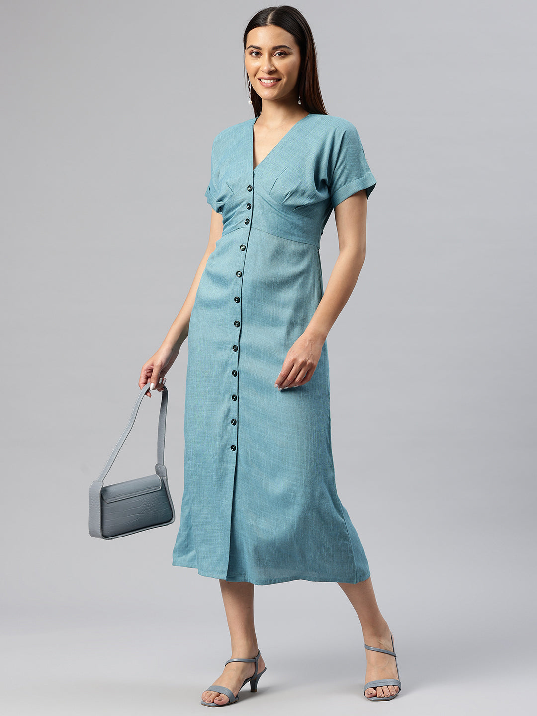 Cottinfab A-Line Midi Dress