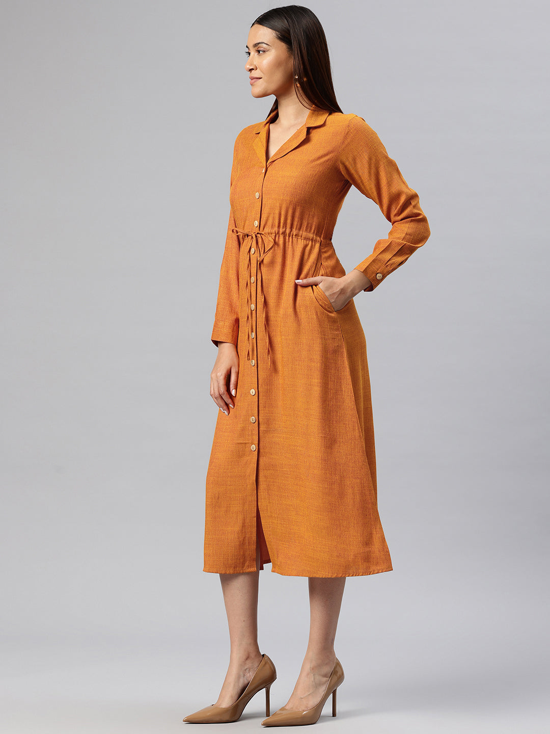 Cottinfab Shirt Midi Dress