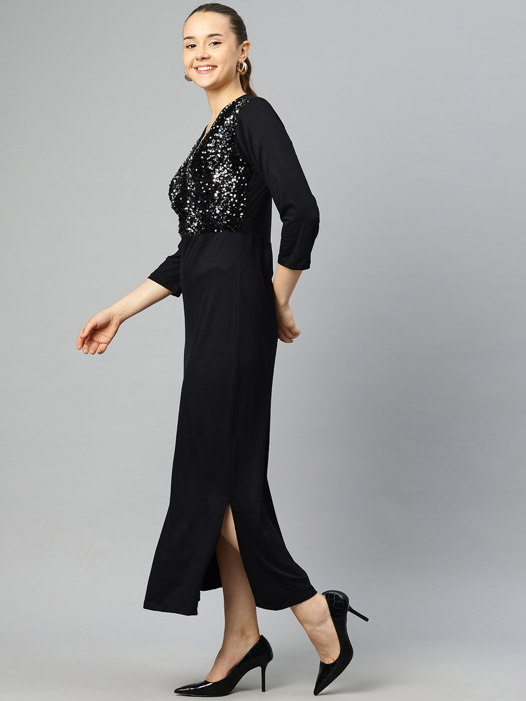 Cottinfab Embellished Maxi Dress