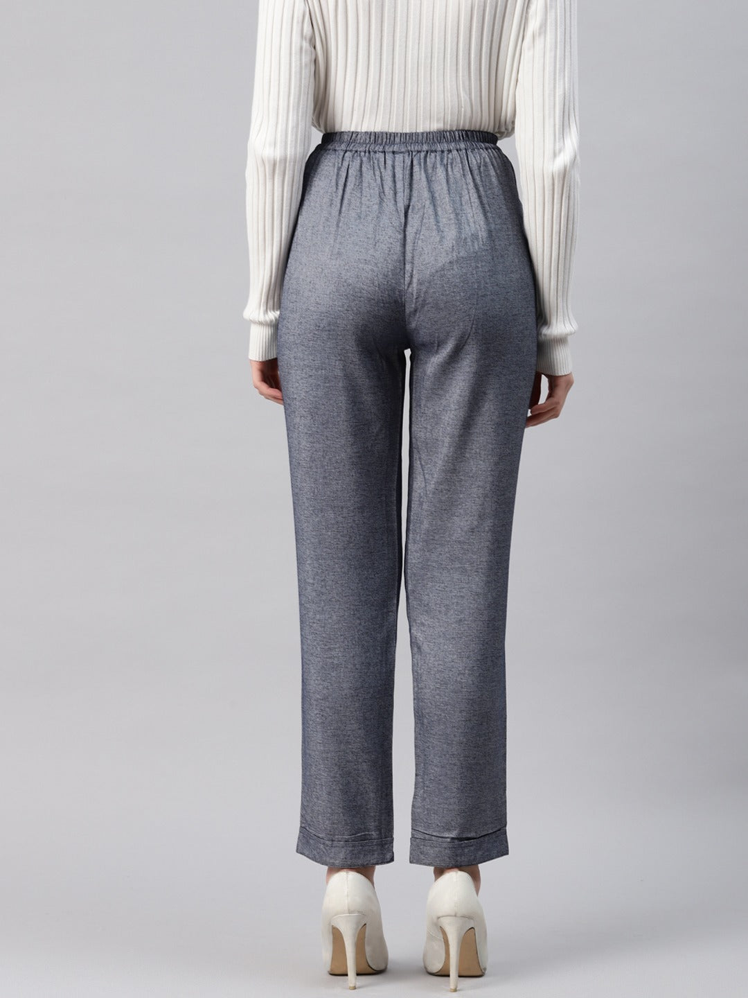 Buy ISU Natural Womens Beige SlipOn Pleated Trousers  Shoppers Stop