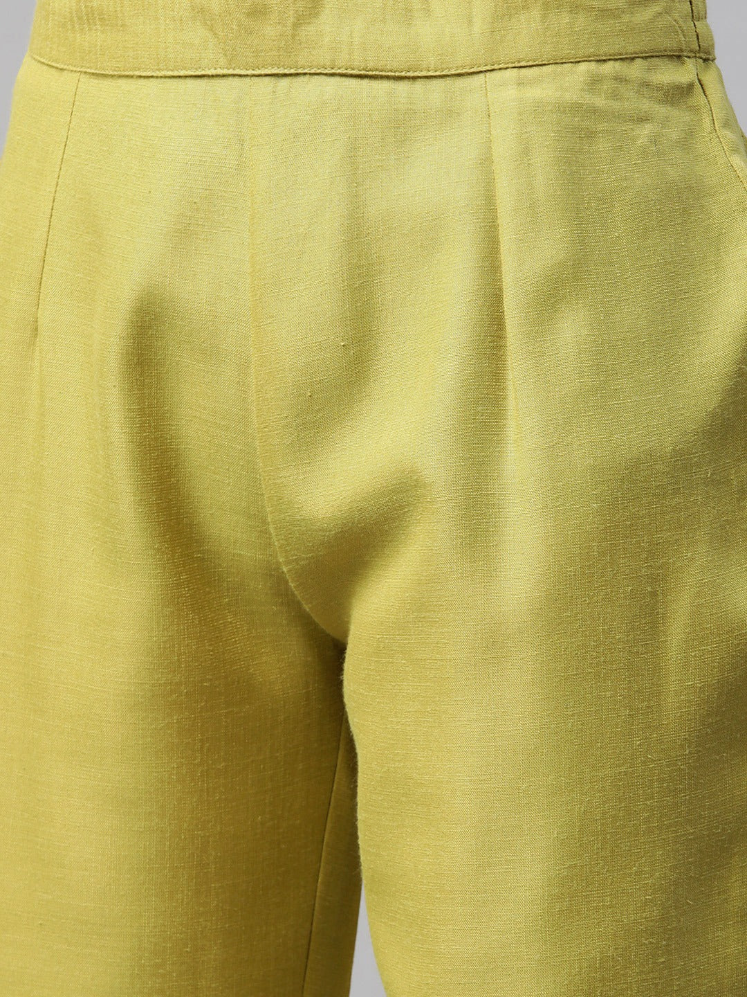 Cottinfab Women Mustard Yellow Kurta with Trousers