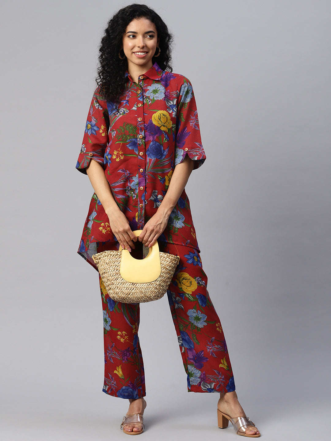 Cottinfab Women Printed Tunic With Trousers