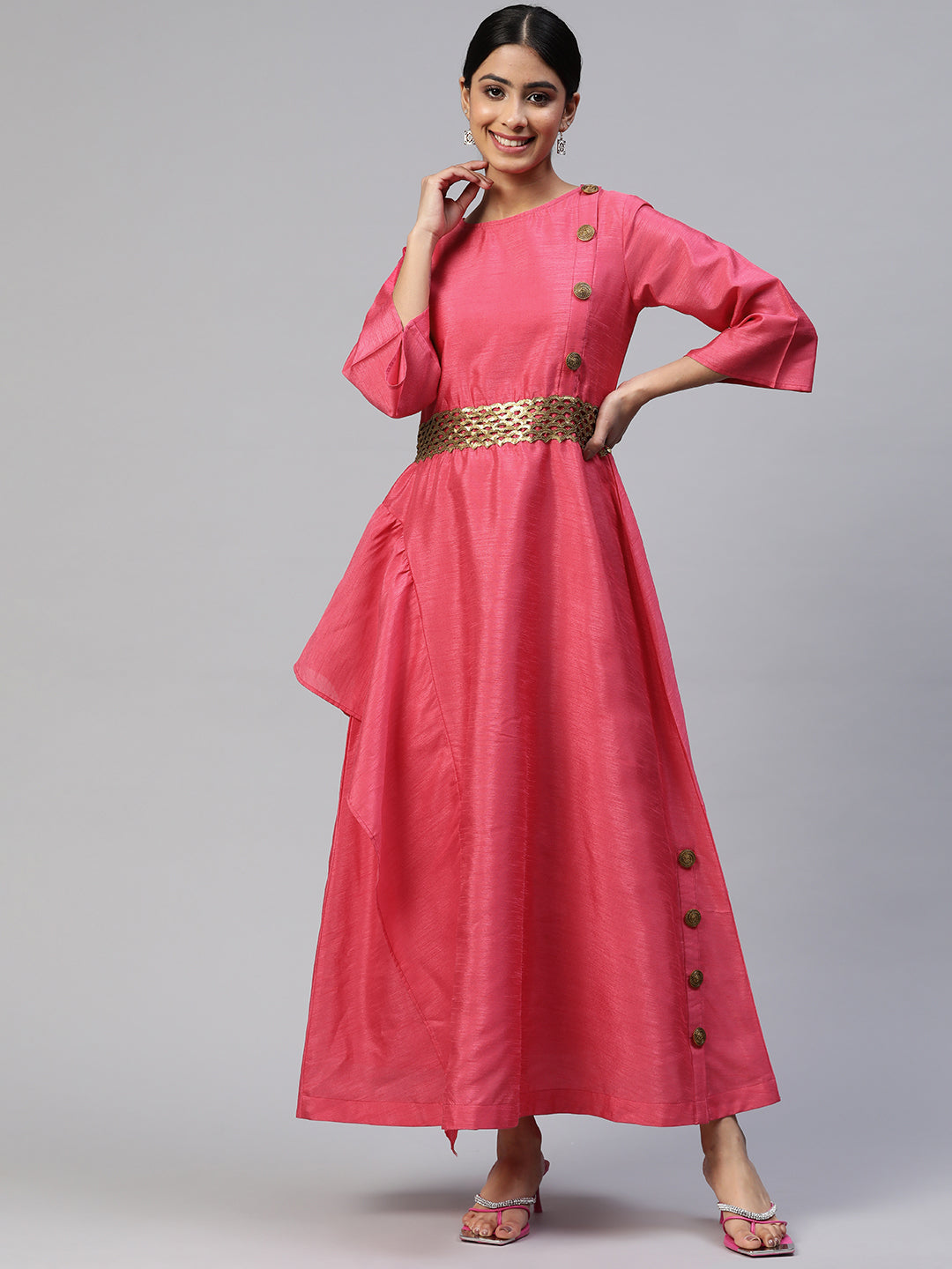 Elegant Muslim Maxi Dress for Women Refreshing Mint Green Summer Abaya  Ethnic Golden Ribbon V Neck Beaded Long Sleeve Jalabiya - AliExpress